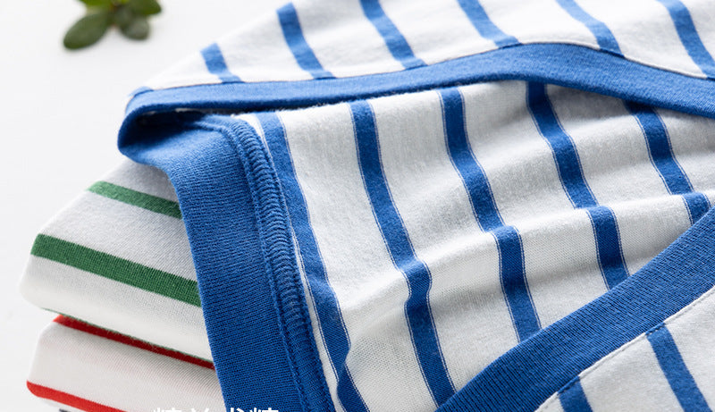 Loose-Fit Striped V-Neck T-Shirt