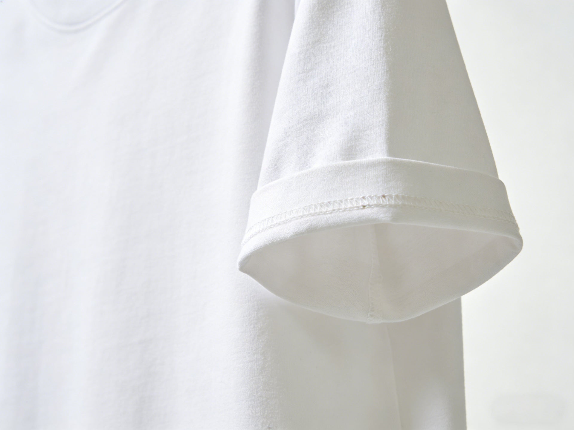 Crew Neck Solid-Color Loose-FitT-Shirt